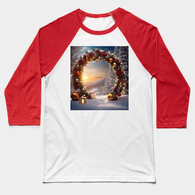 Christmas stargate Baseball T-Shirt by sailorsam1805